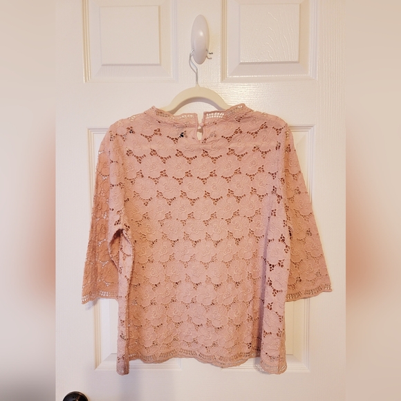Pink Boho Lace Blouse - Picture 2 of 4